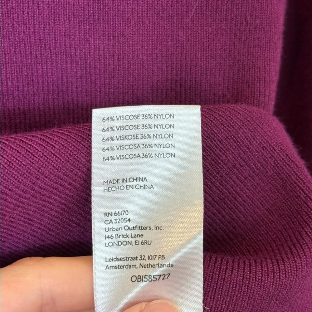 Maeve Anthropologie The Arlowe Bell-Sleeve Sweater Plum - Picture 5 of 7